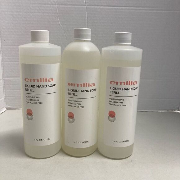 EMILIA Liquid‎ Hand Soap Refill 3-16 Oz Bottles - Picture 6 of 6